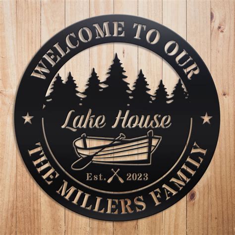 personalized lake house metal signs|personalized lake house signs wood.